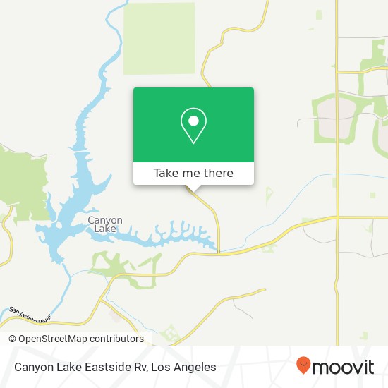 Canyon Lake Eastside Rv map