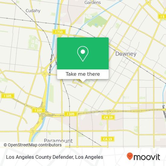 Mapa de Los Angeles County Defender