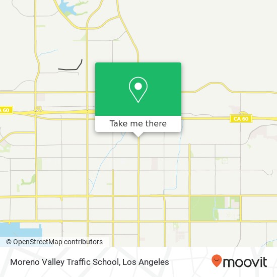 Moreno Valley Traffic School map