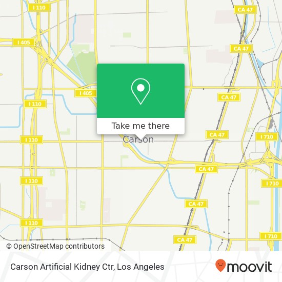 Carson Artificial Kidney Ctr map