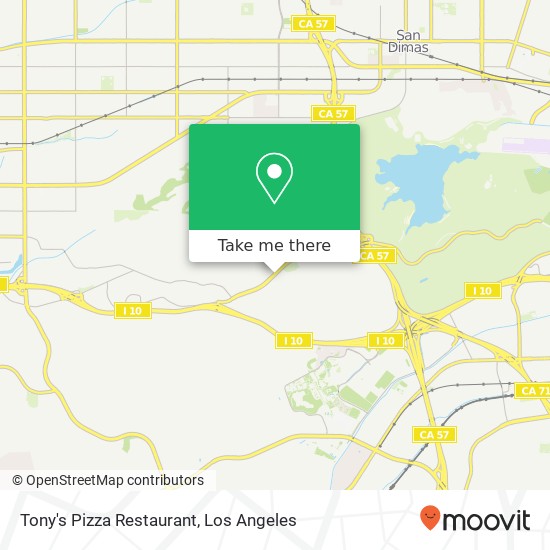 Tony's Pizza Restaurant map