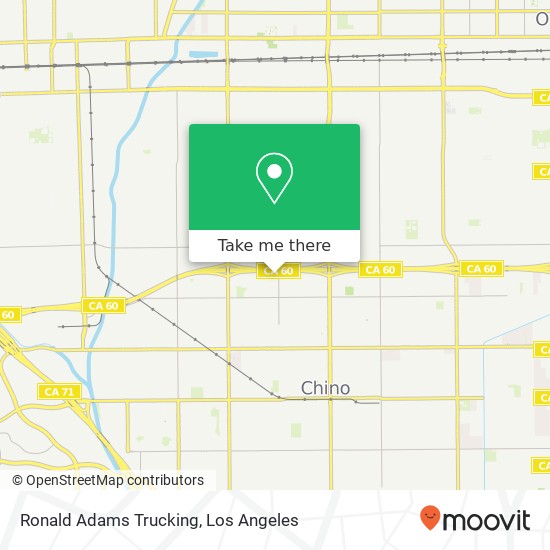 Mapa de Ronald Adams Trucking