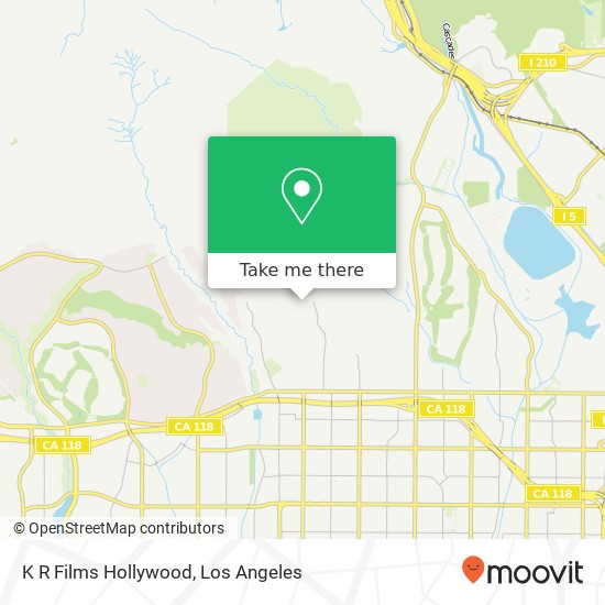 K R Films Hollywood map