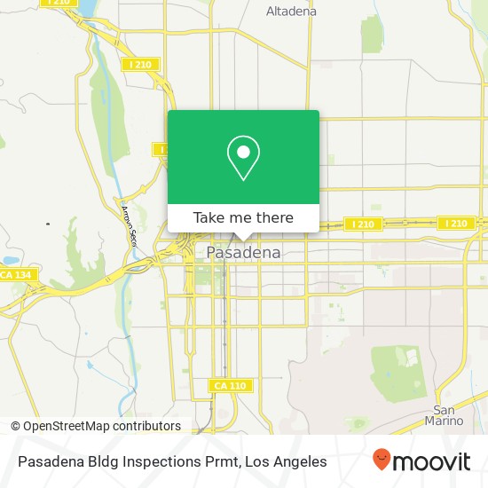 Pasadena Bldg Inspections Prmt map