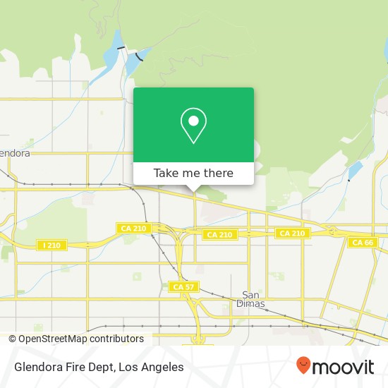 Glendora Fire Dept map