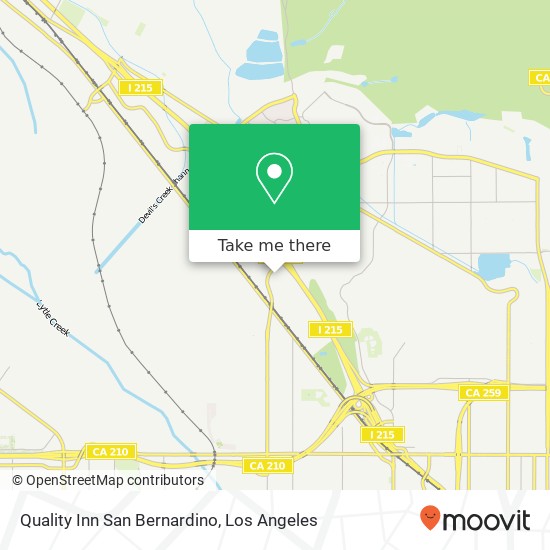 Quality Inn San Bernardino map