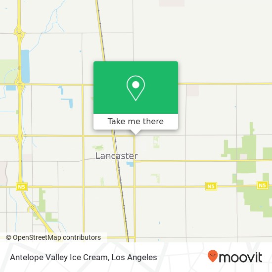 Mapa de Antelope Valley Ice Cream