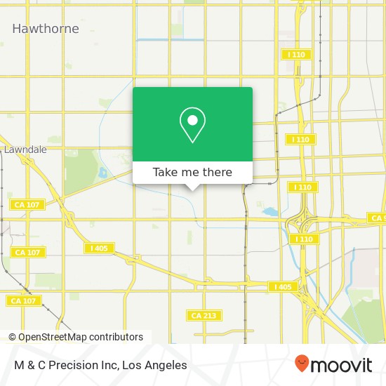 M & C Precision Inc map