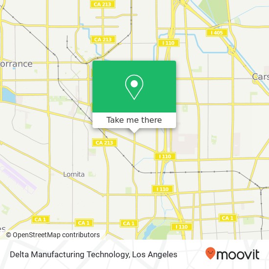 Mapa de Delta Manufacturing Technology