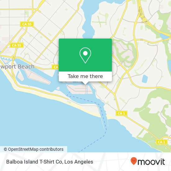 Balboa Island T-Shirt Co map