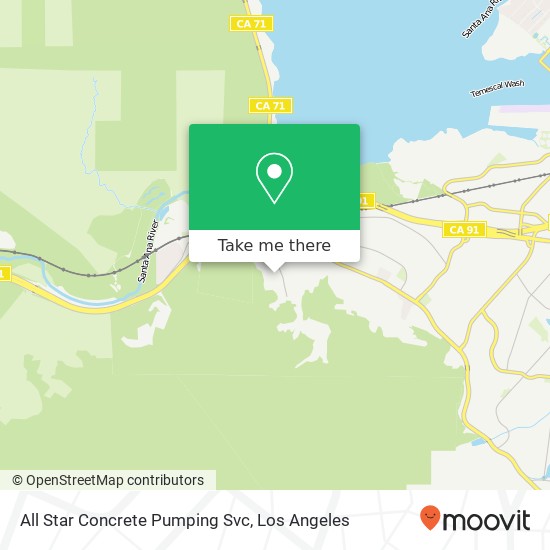 All Star Concrete Pumping Svc map