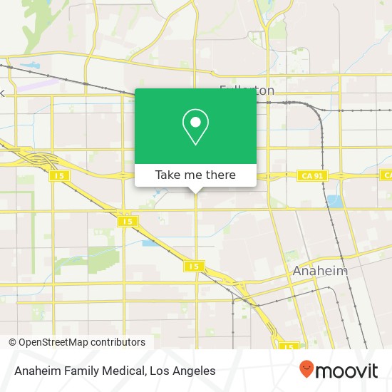 Anaheim Family Medical map