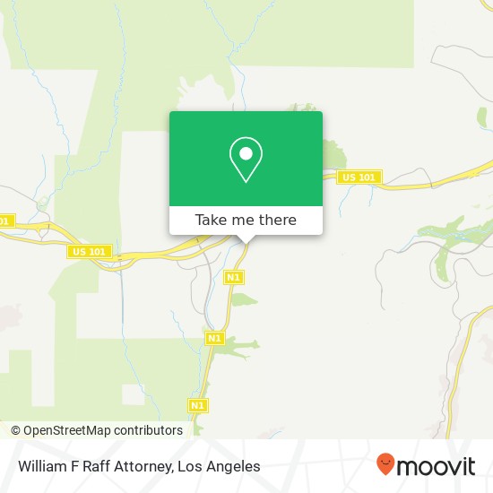 William F Raff Attorney map