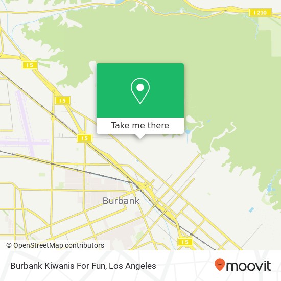 Burbank Kiwanis For Fun map