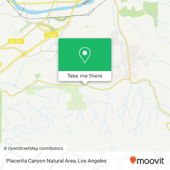 Placerita Canyon Natural Area map