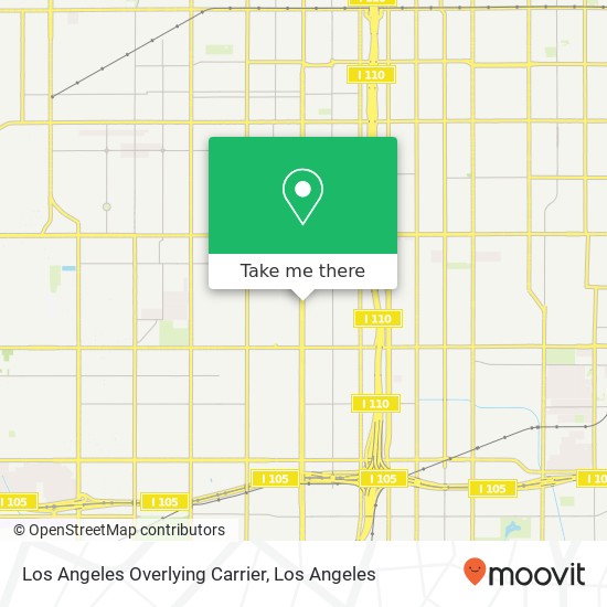 Mapa de Los Angeles Overlying Carrier