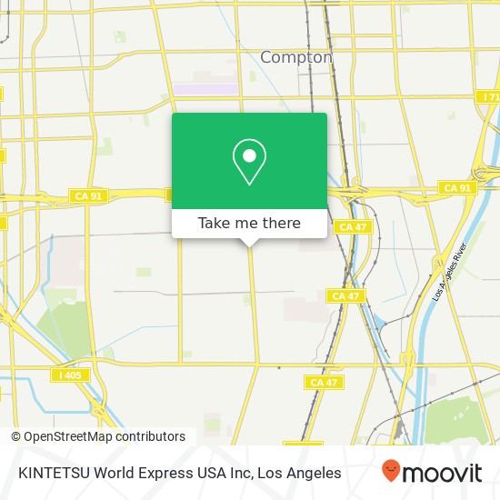 Mapa de KINTETSU World Express USA Inc