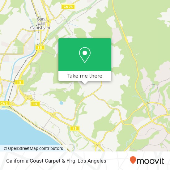 Mapa de California Coast Carpet & Flrg