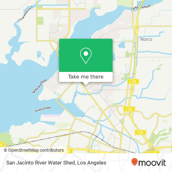 Mapa de San Jacinto River Water Shed