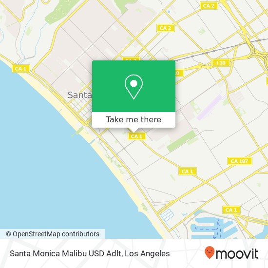 Mapa de Santa Monica Malibu USD Adlt