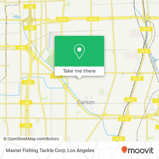 Mapa de Master Fishing Tackle Corp