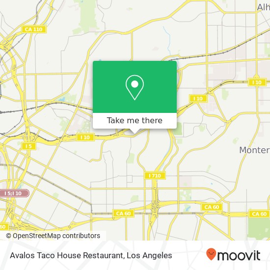 Avalos Taco House Restaurant map