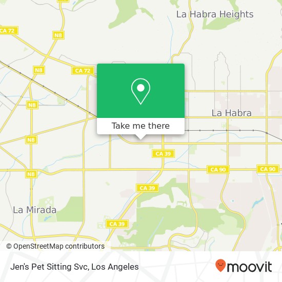 Jen's Pet Sitting Svc map