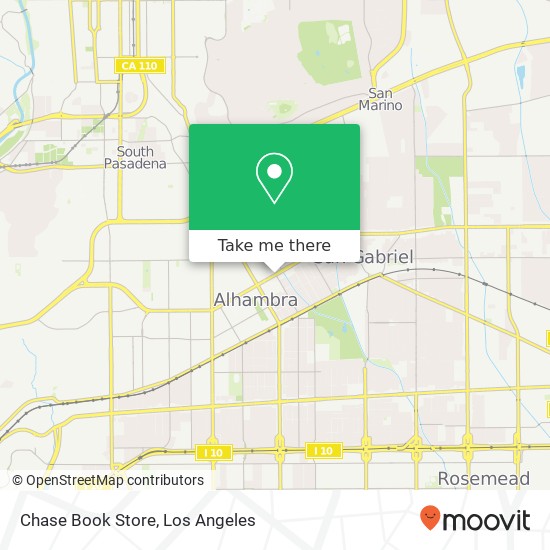 Mapa de Chase Book Store