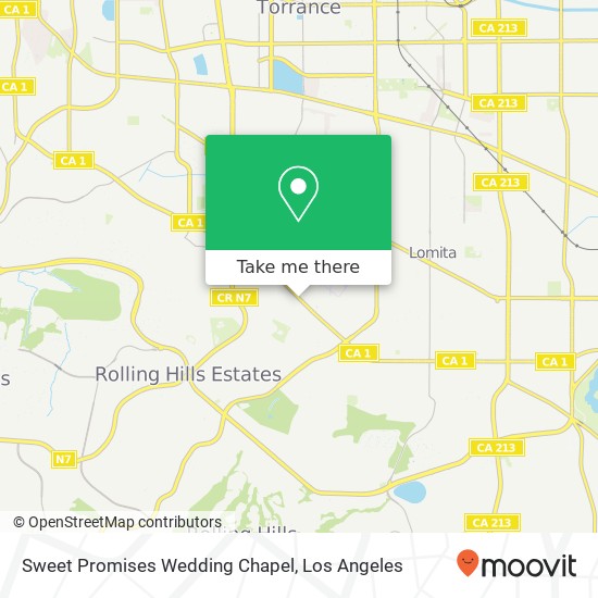 Mapa de Sweet Promises Wedding Chapel
