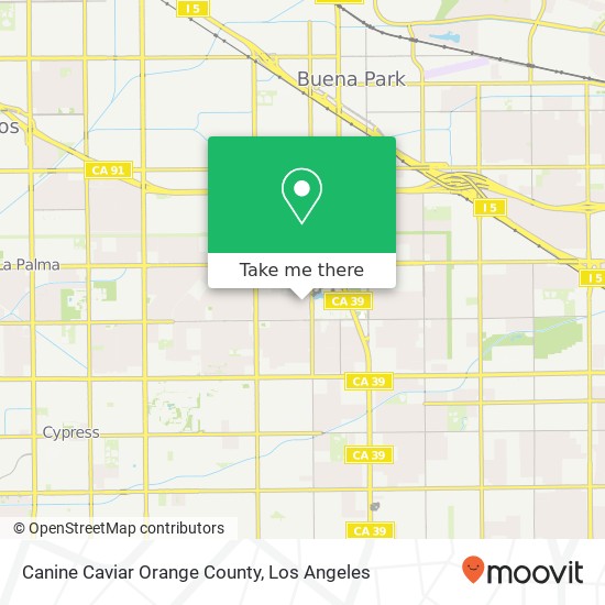 Canine Caviar Orange County map