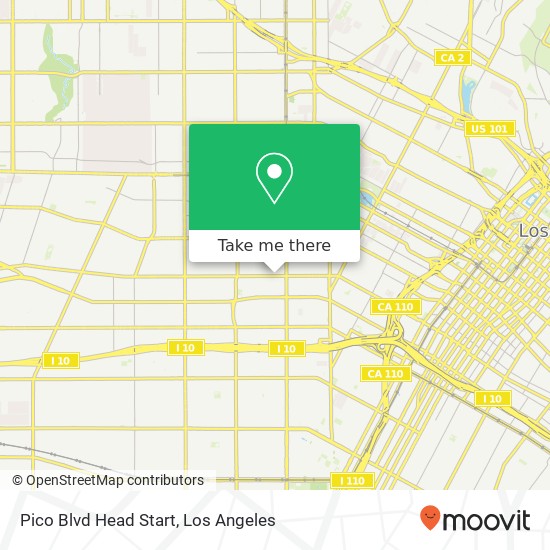 Mapa de Pico Blvd Head Start