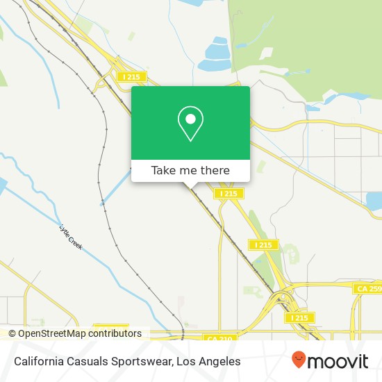 California Casuals Sportswear map