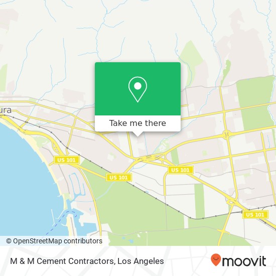 M & M Cement Contractors map