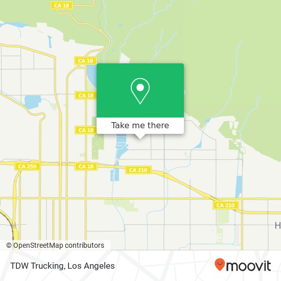 TDW Trucking map