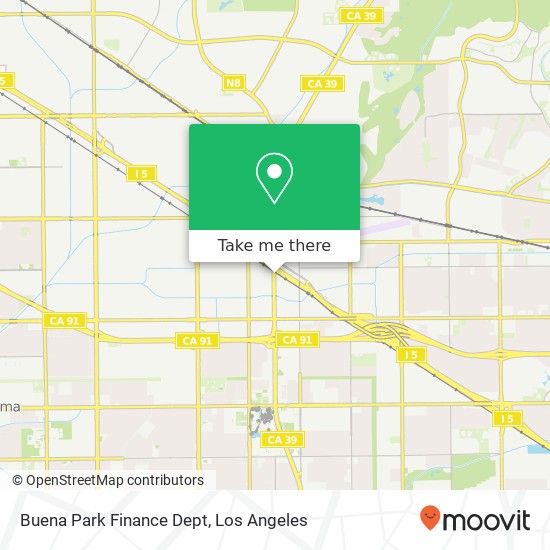 Buena Park Finance Dept map