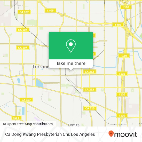 Ca Dong Kwang Presbyterian Chr map
