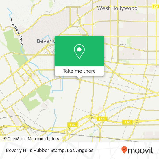 Mapa de Beverly Hills Rubber Stamp