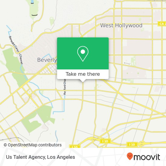 Us Talent Agency map