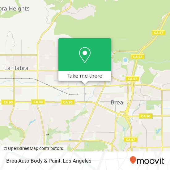 Brea Auto Body & Paint map