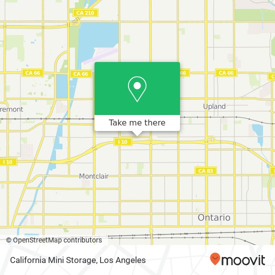 Mapa de California Mini Storage