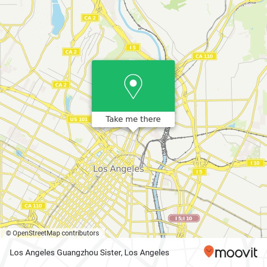 Los Angeles Guangzhou Sister map