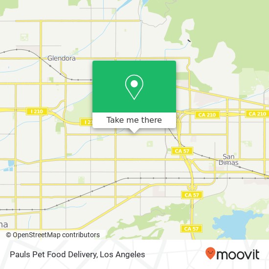 Pauls Pet Food Delivery map