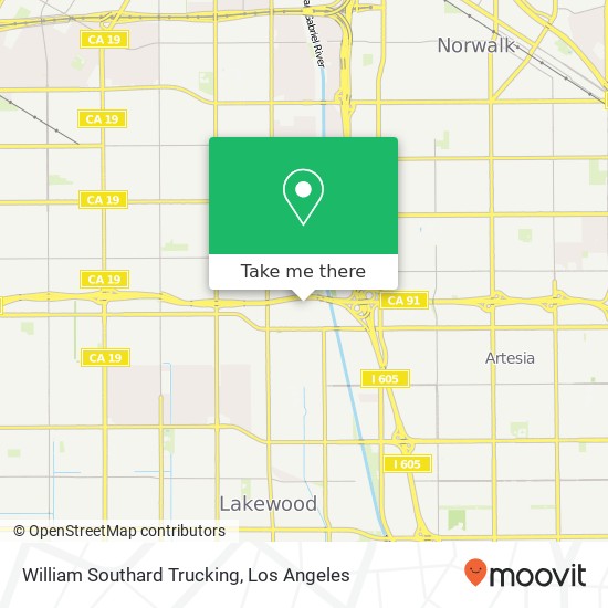 William Southard Trucking map