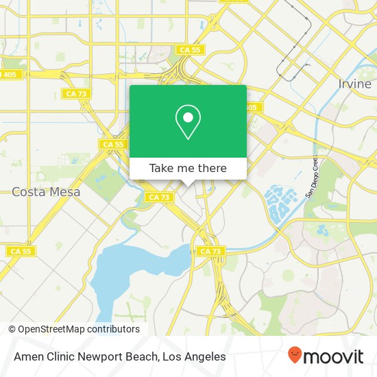 Amen Clinic Newport Beach map