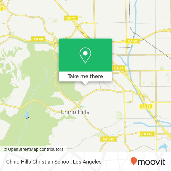 Mapa de Chino Hills Christian School