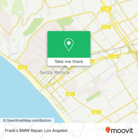 Mapa de Frank's BMW Repair