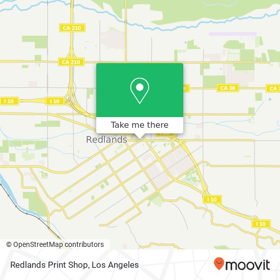 Redlands Print Shop map