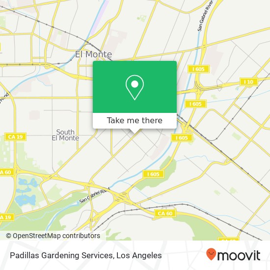 Mapa de Padillas Gardening Services