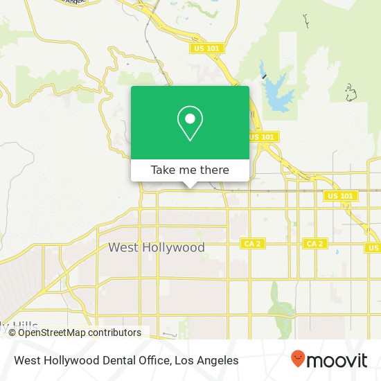 West Hollywood Dental Office map