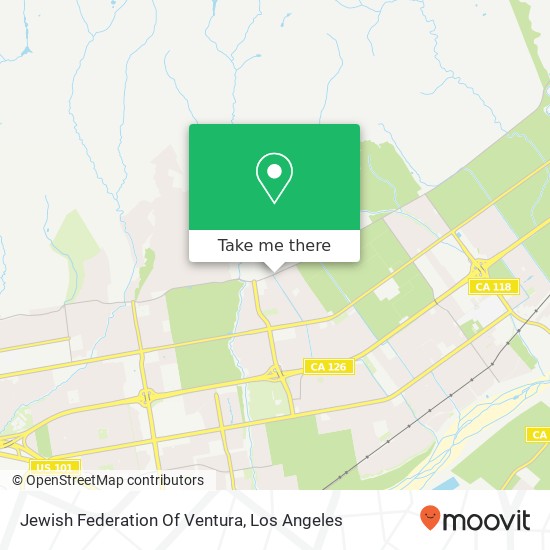 Jewish Federation Of Ventura map